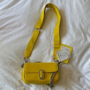 Marc Jacobs Yellow Crossbody Bag with Wide Strap